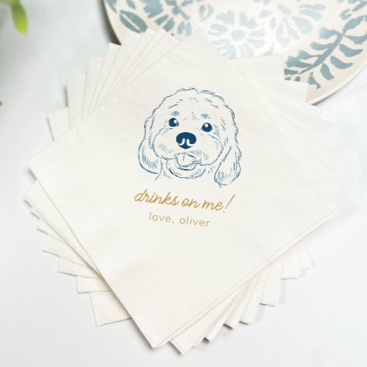 Getränke von Mich Pet Wedding Napkins Serviette