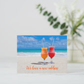 Getränke Wechselankündigung Postkarte (Stehend Vorderseite)