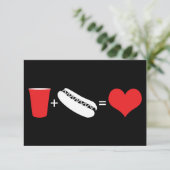 Getränke + Würstchen = Liebe Einladung (Stehend Vorderseite)