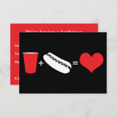 Getränke + Würstchen = Liebe Einladung (Vorne/Hinten)