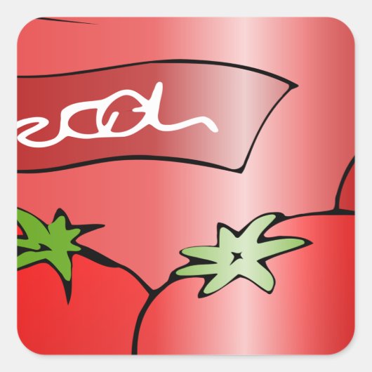 Getränkedosengetränk Quadratischer Aufkleber (Vorderseite)