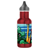 Getränkeflasche, 2 rote Pilze Edelstahlflasche (Links)