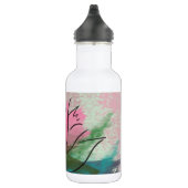 Getränkeflasche, rosa Blume Edelstahlflasche (Rechts)