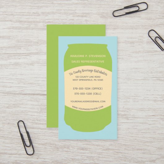 Getränkehändler Aluminium kann individuell angepas Visitenkarte (Vorderseite/Rückseite Beispiel)