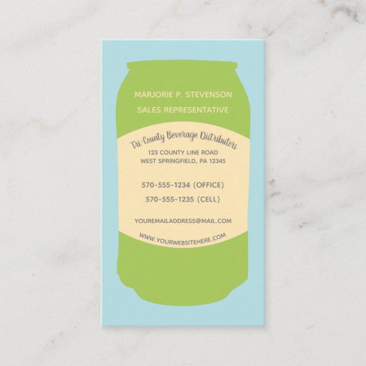 Getränkehändler Aluminium kann individuell angepas Visitenkarte (Vorderseite)