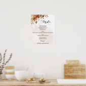 Getränkekarte Herbst Herbsthochzeit Eukalyptus Poster (Küche)