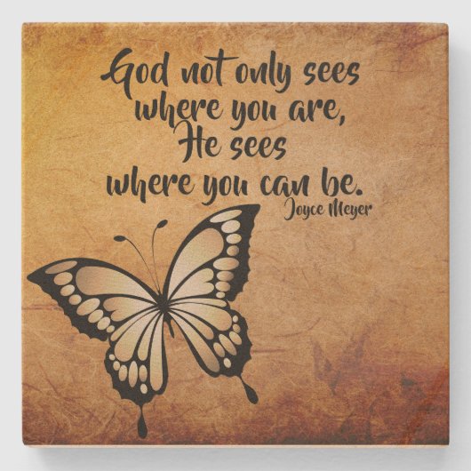 Getränkekasten auf der Grundlage des Glaubens Butt Steinuntersetzer (Vorderseite)