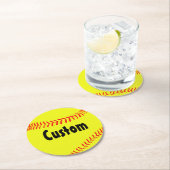 Getränkekasten aus kundenspezifischem Softball Runder Pappuntersetzer (Vor Ort)