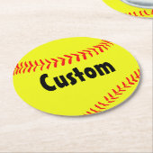 Getränkekasten aus kundenspezifischem Softball Runder Pappuntersetzer (Angewinkelt)