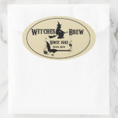 Getränkekennett - Hexenbrauen Ovaler Aufkleber (Tasche)