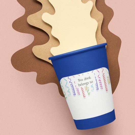 Getränkekennzeichen Tag Celebration Party Quadratischer Aufkleber