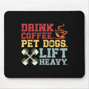 Getränkekosen Kaffee Hunde Hunde Lift Schweres Blu Mousepad