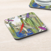 Getränkeküste, Untersetzer Set von Vier, Libelle (Linke Seite)