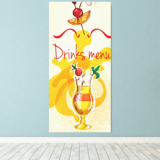 Getränkemenü Leinwanddruck (Insitu (Holzboden))