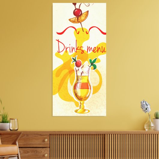 Getränkemenü Leinwanddruck (Insitu (Wohnzimmer))