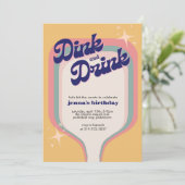 Getränken und trinken Pickleball Geburtstag, Pickl Einladung (Stehend Vorderseite)