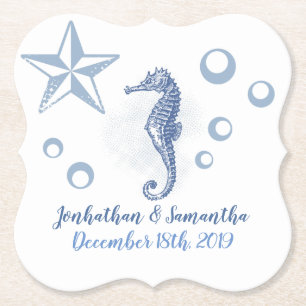 Getränkeunterseter Seepferd Meer Ozean Strand Untersetzer