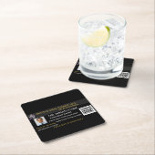 Getränkeuntersetzer Coasters Gold Beverage Custom Rechteckiger Pappuntersetzer (Vor Ort)