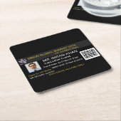 Getränkeuntersetzer Coasters Gold Beverage Custom Rechteckiger Pappuntersetzer (angewinkelt)