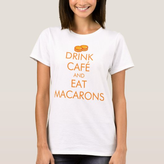 GETRÄNKKABEL UND ESSEN MAKARONS T-Shirt (Vorderseite)