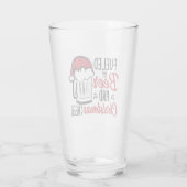 Getränkt von Bier und Weihnachtsgeschenk Glas (Rückseite)