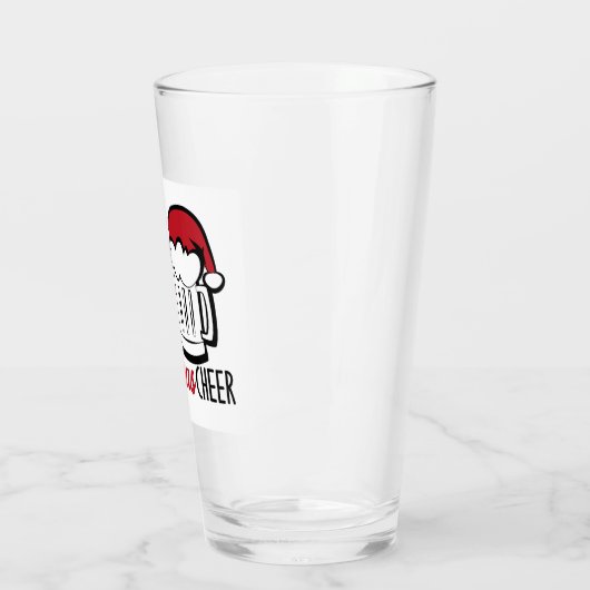 Getränkt von Bier und Weihnachtsgeschenk Glas (Links)