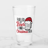 Getränkt von Bier und Weihnachtsgeschenk Glas (Vorderseite)