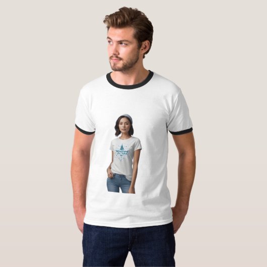 Getränkt zur Perfektion: Zazzle Mockup Delight T-Shirt (Vorne ganz)