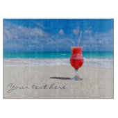 Getränkte Schneidebrett am Strand (Vorderseite)