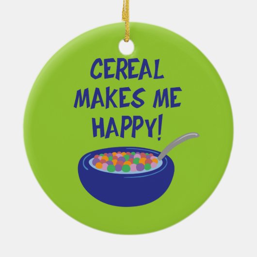 Getreide macht mich glücklich keramik ornament (Hinten)
