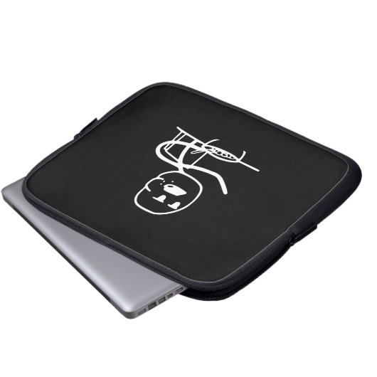 Getreide Meme Typ Laptopschutzhülle (Vorne Knopf)