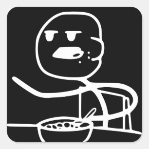 Getreide Meme Typ Quadratischer Aufkleber