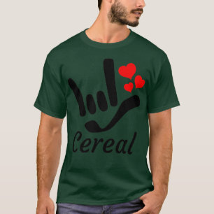 Getreide mit I LIEBE DU signierst plus Herzen ASL  T-Shirt