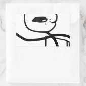 Getreide Typ Meme Rechteckiger Aufkleber (Tasche)