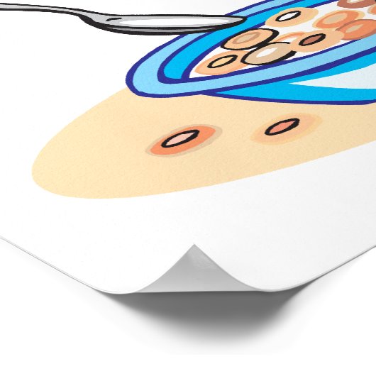 Getreide und Milch Poster (Ecke)