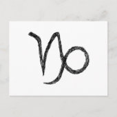 Getreide Zodiac Astrologie Zeichen. Schwarz. Postkarte (Vorderseite)