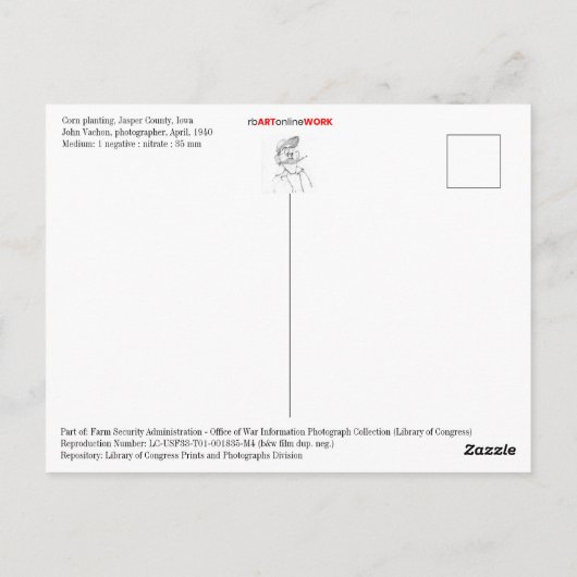 Getreideanbau Postkarte (Rückseite)