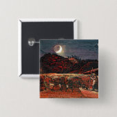 Getreidefeld durch Mondschein, 1830 Button (Vorne & Hinten)