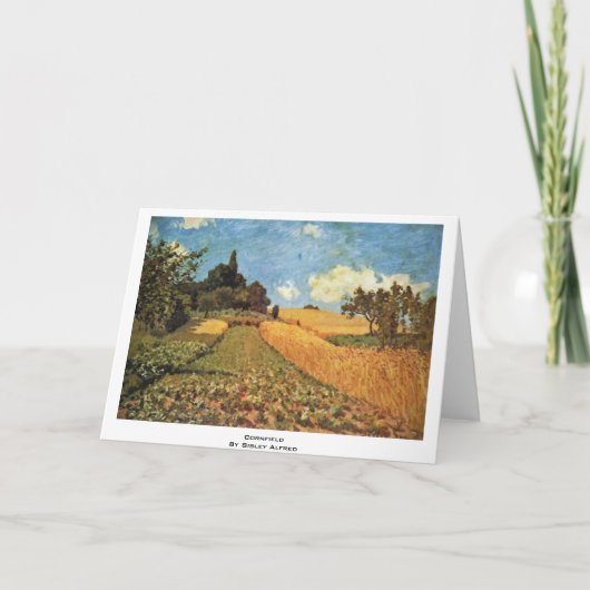 Getreidefeld durch Sisley Alfred Karte (Vorderseite)