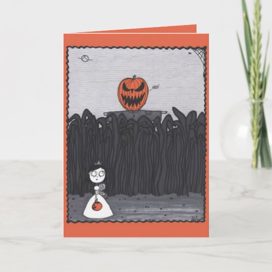 Getreidefeld Pumpkinhead Karte (Vorderseite)