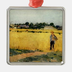 Getreidefeld (von Berthe Morisot) Ornament Aus Metall