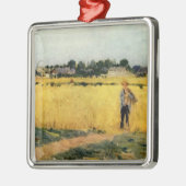 Getreidefeld (von Berthe Morisot) Ornament Aus Metall (Links)