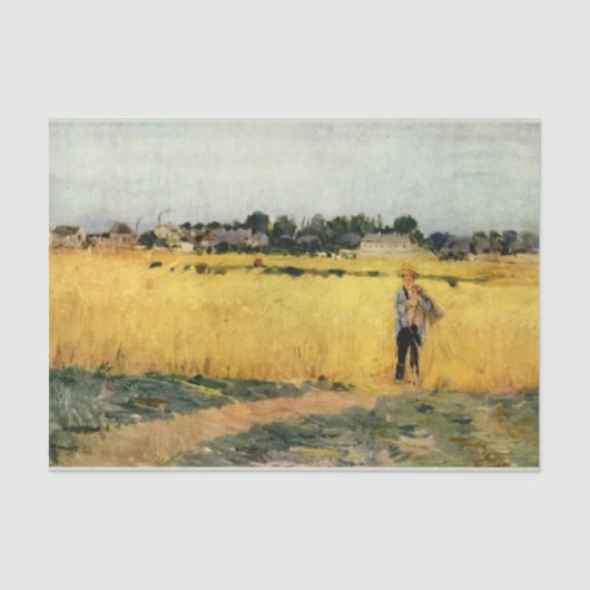 Getreidefeld (von Berthe Morisot) Seidenpapier (Vorderseite)