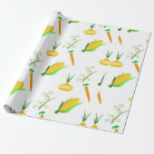 Getreidekarotten-Gemüse Geschenkpapier (Ungerollt)