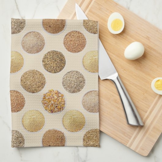 Getreidekörner Erntegebiete Geschirrtuch (Viertel Falte)