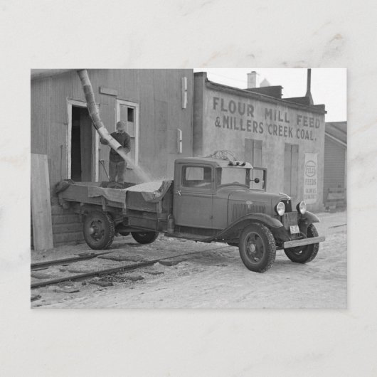 Getreidelieferwagen, 1937 postkarte (Vorderseite)