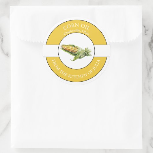 Getreideöllabel Runder Aufkleber (Tasche)