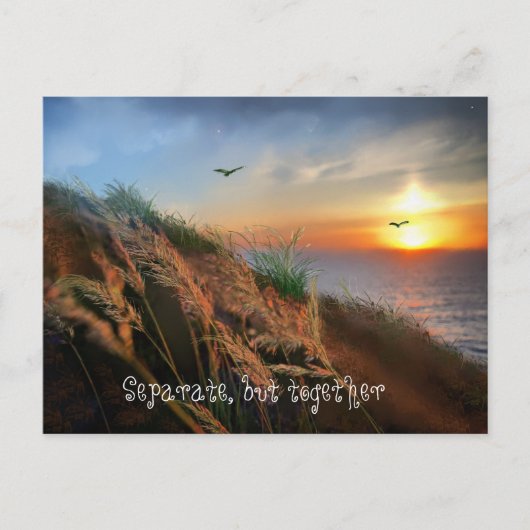 Getrennt, aber zusammen (kovid 19 Ermutigung) Postkarte (Vorderseite)