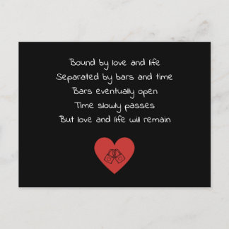 getrennt durch Bars und Zeiten Postkarte