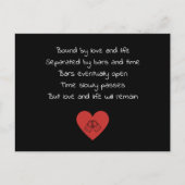 getrennt durch Bars und Zeiten Postkarte (Vorderseite)